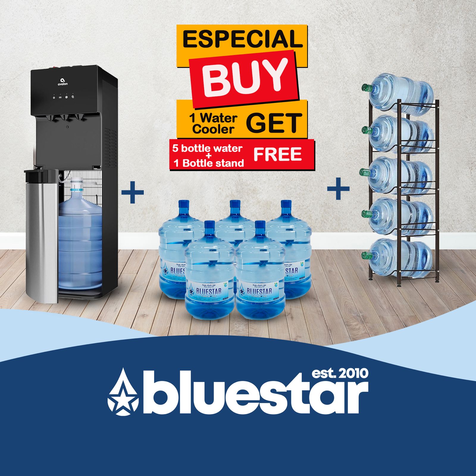 Enfriador de agua + 5 botellas gratis (BottleDown)