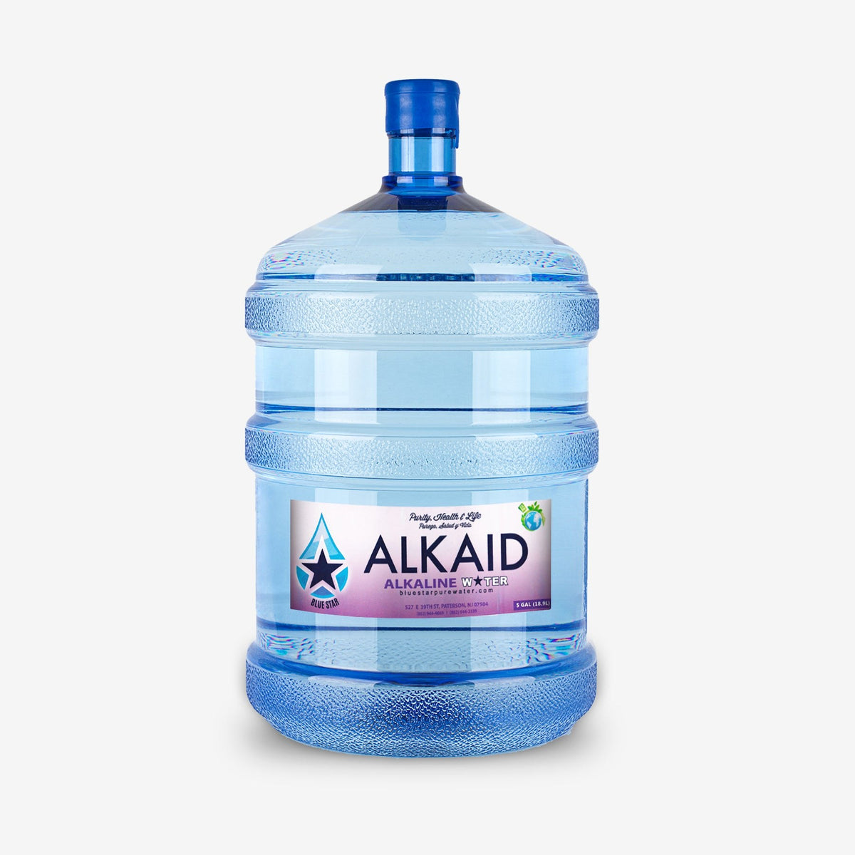 ALKAID alkaline water 5-gallon jug (18.9 L) by Blue Star Pure Water, Paterson NJ