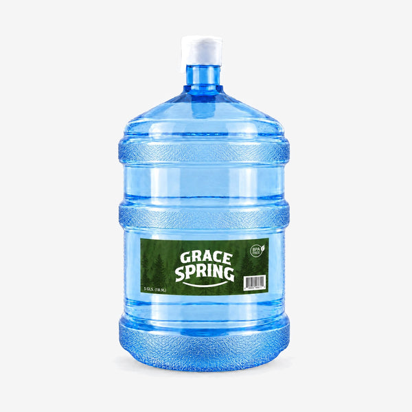 Grace Spring 100% natural spring water 5-gallon jug (18.9 L), BPA-free, delivered by Blue Star